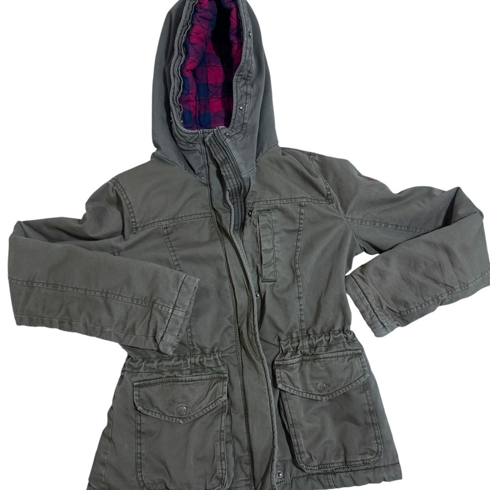 Hollister Green Hooded Utility Jacket